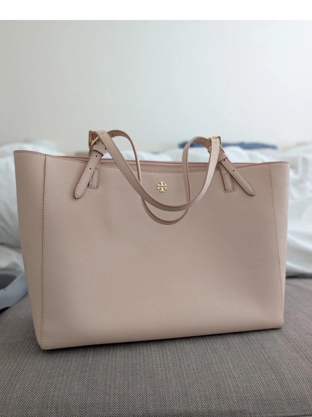Larhe Tory Burch Perry Triple Compartment Tote Pink Like New